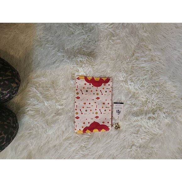 LOccitane En Provence Makeup Bag Recycled Cotton Pouch NEW L'Occitane Red Yellow - Picture 4 of 9